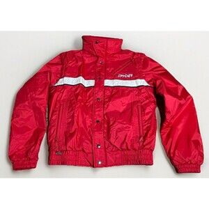 Vintage SPYDER 90's Entrant Ski Jacket Coat Removable Arms Mens Small Red White